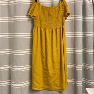 Yellow mid length sundress